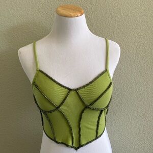 🔥5 for $45🔥 ISALIS green tank top Size S /super cute